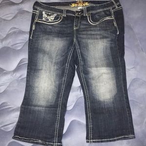 Maurice’s plus size blue jean capris